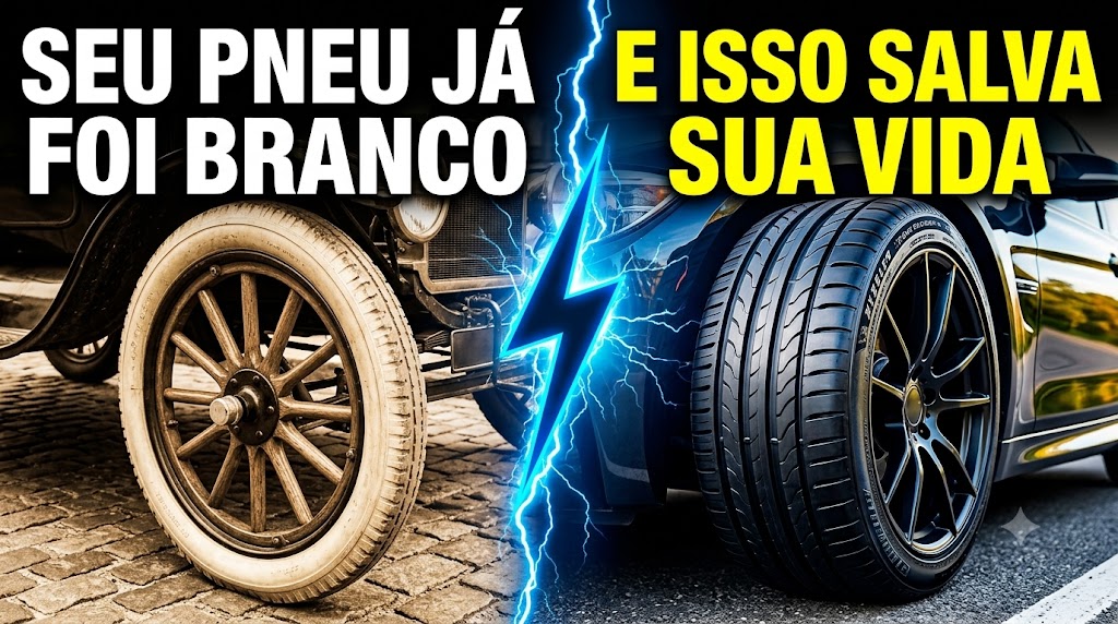 Pneu de carro em detalhe